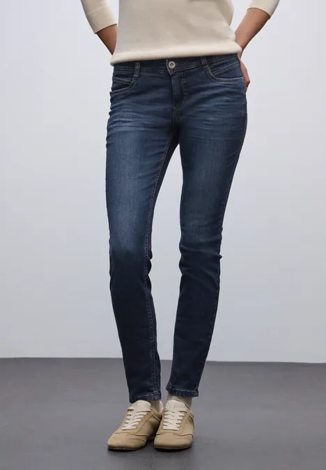 Slim Fit jeans dark blue soft wash