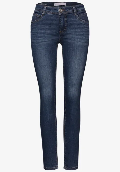 Slim Fit jeans dark blue soft wash