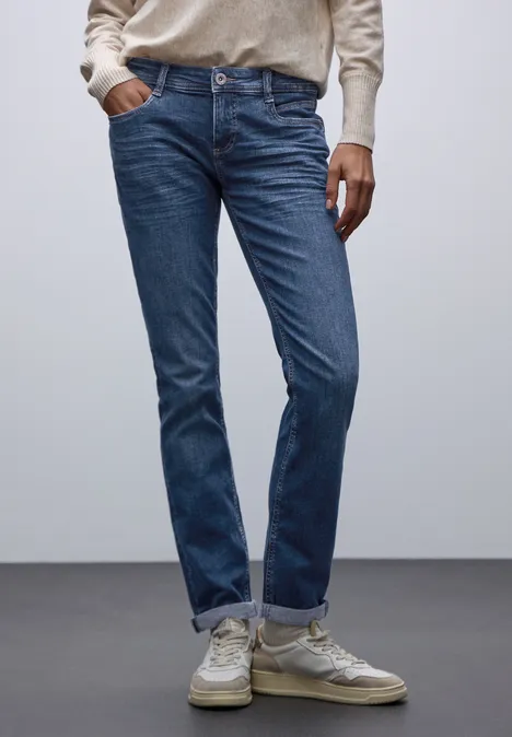 Low Waist Jeans mid blue washed