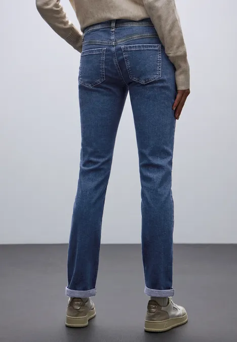 Low Waist Jeans mid blue washed