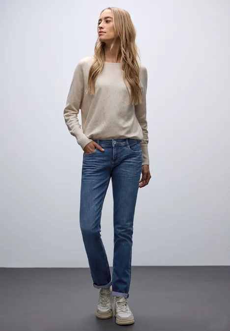 Low Waist Jeans mid blue washed