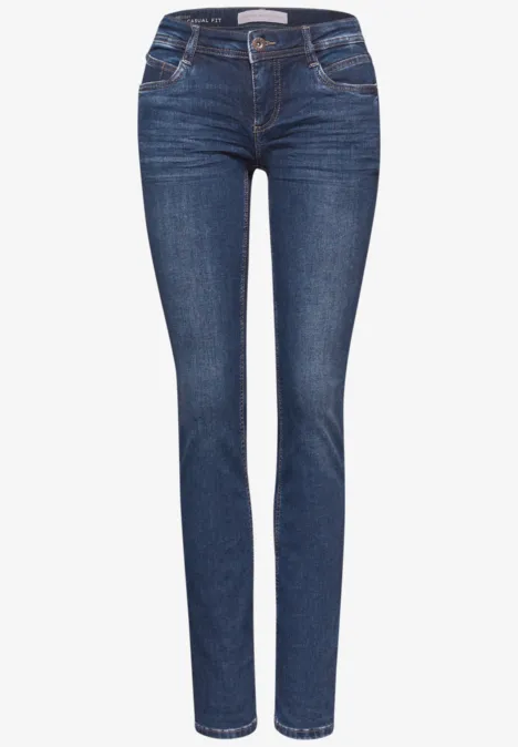 Low Waist Jeans mid blue washed