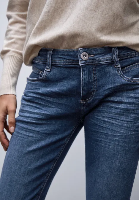 Low Waist Jeans mid blue washed