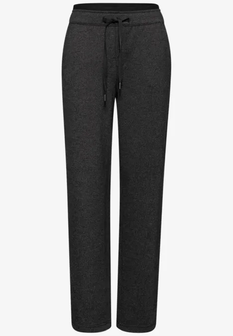 Straight Leg Hose mit Tape Black