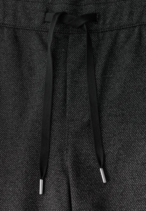 Straight Leg Hose mit Tape Black