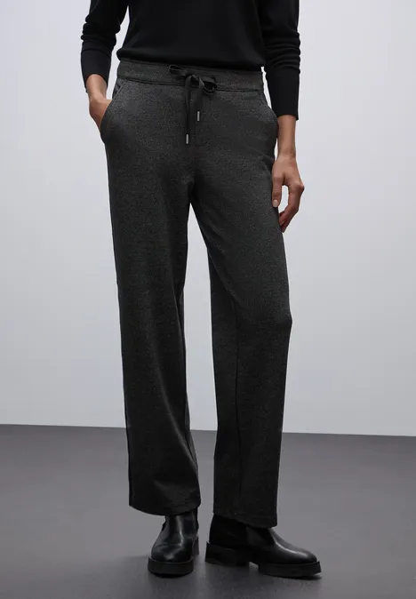 Straight Leg Hose mit Tape Black