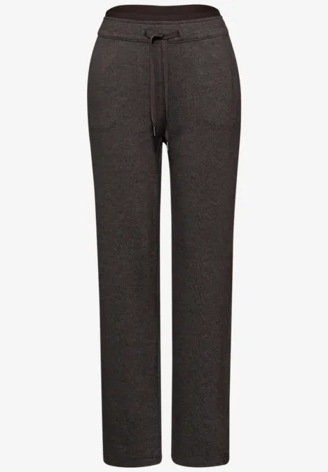 Straight Leg Hose mit Tape deep roast brown