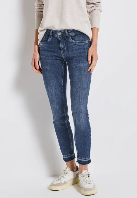Jeans mit Glitzerdetails authentic blue washed