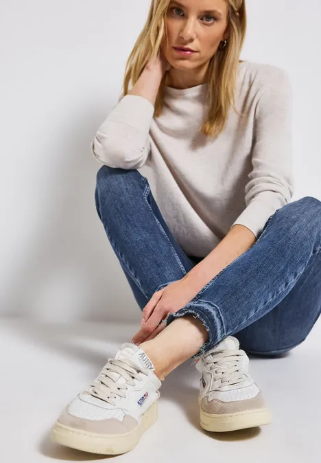 Jeans mit Glitzerdetails authentic blue washed