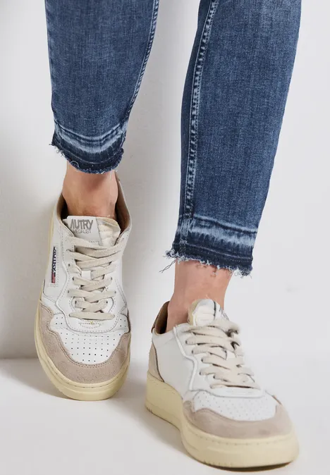 Jeans mit Glitzerdetails authentic blue washed