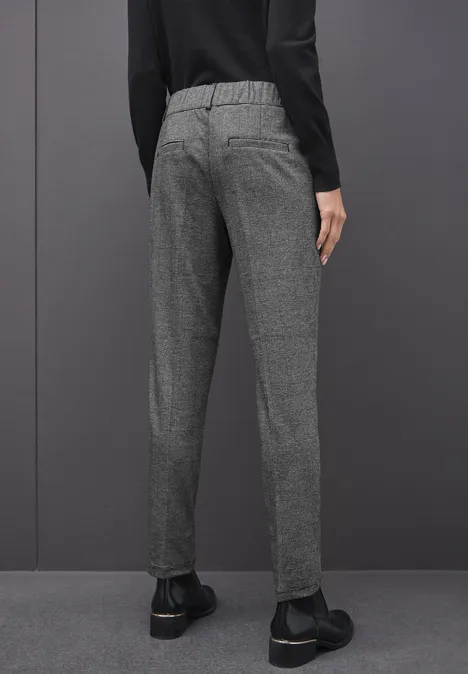 Casual Fit Jacquard Chino Black