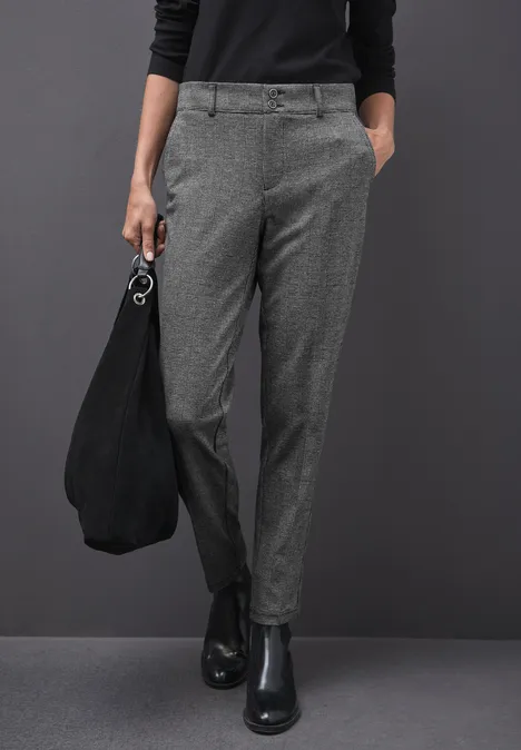 Casual Fit Jacquard Chino Black