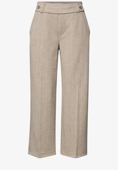 Straight Leg Melange Hose malted beige
