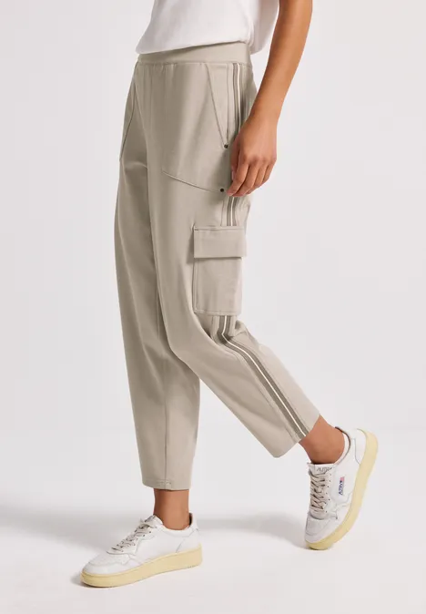 Cargo-Hose mit Gallostreifen morning beige