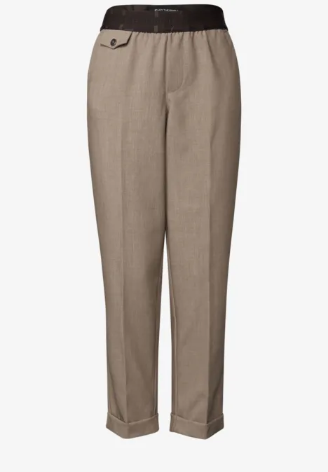 Chino avec taille tape bark brown