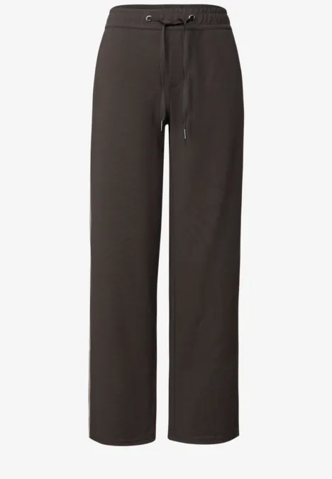 Straight Leg Strukturhose deep roast brown