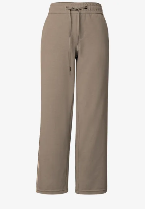 Straight Leg Strukturhose bark brown