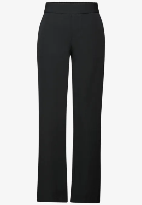 Pantalon en sergé Straight Legs Black