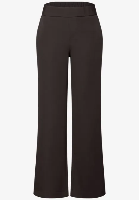 Wide Leg Twill Hose deep roast brown