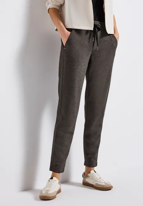 Loose Fit Melange Hose deep roast brown