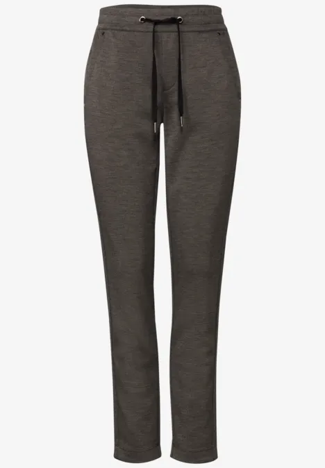 Pantalon Loose Fit Melange deep roast brown