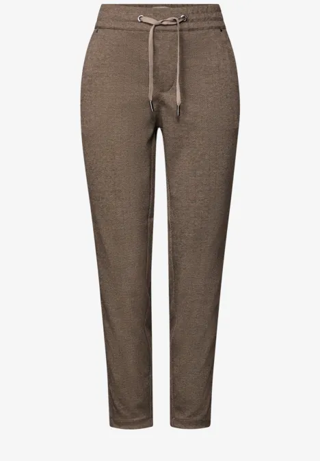 Pantalon à rayures bark brown