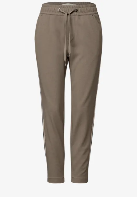 Pantalon Loose Fit avec tape bark brown