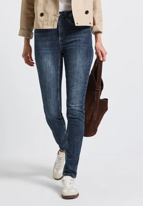 Slim Fit Jeans Dark Blue Random