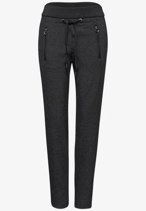 Loose Fit Hose mit Tape Black