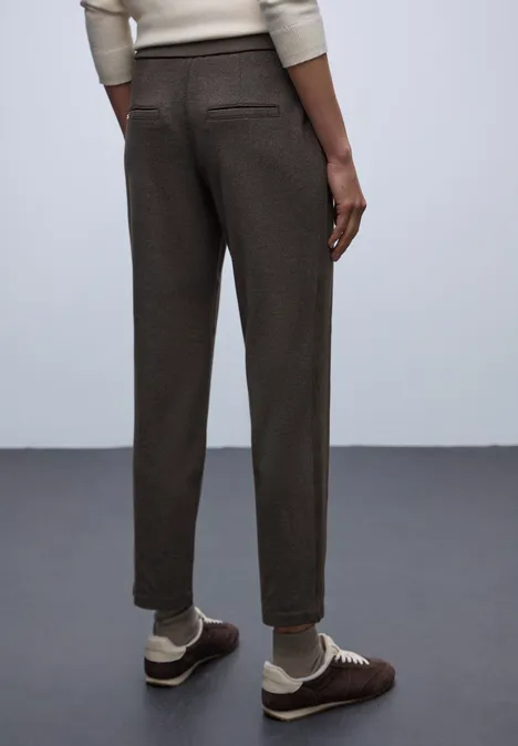 Loose Fit Hose mit Tape deep roast brown