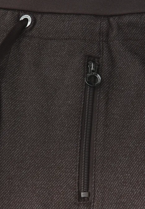 Loose Fit Hose mit Tape deep roast brown