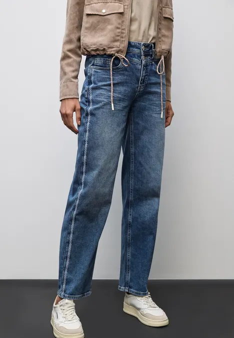 Jeans met gallonstrepen null