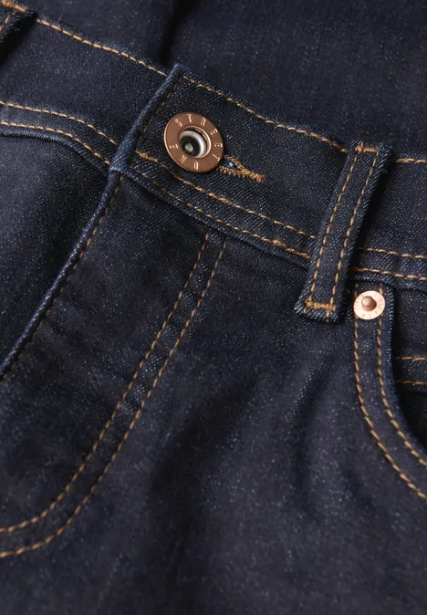 Rinsed Straight Leg Jeans Rinse Blue washed
