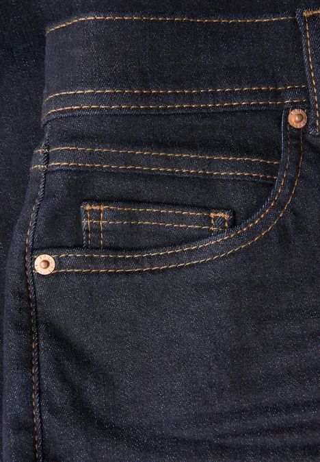 Rinsed Straight Leg Jeans Rinse Blue washed