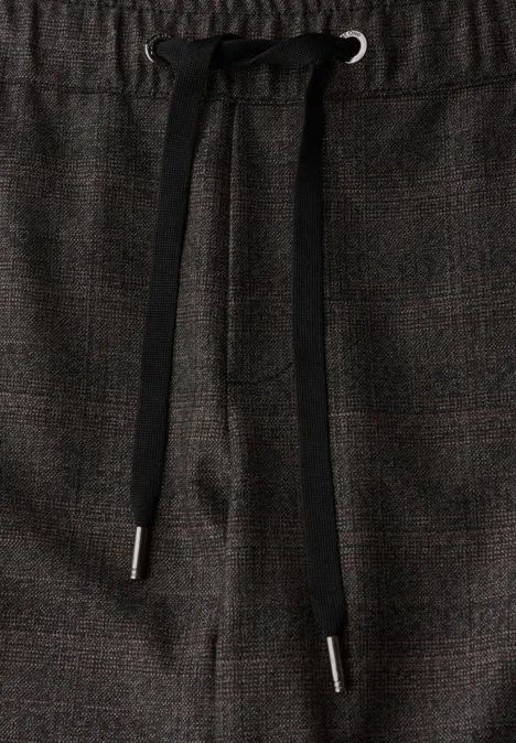 Karierte Cargo Hose silk brown