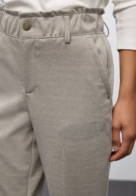 Paperbag Jacquard Hose silk brown
