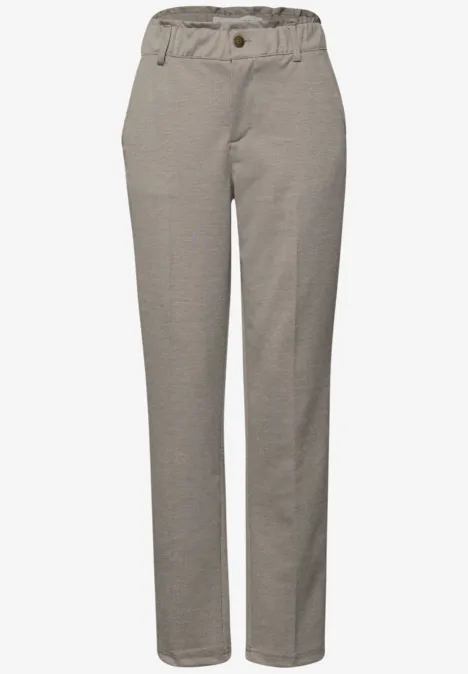 Paperbag Jacquard Hose silk brown