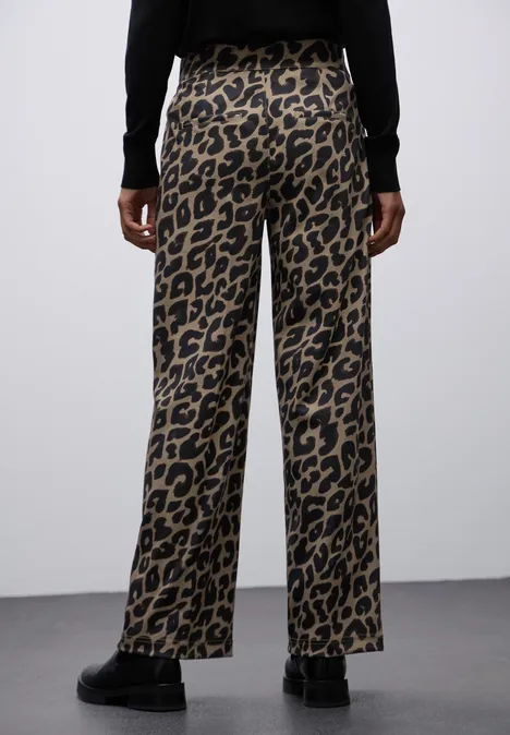 Wide Leg Leo Hose silk brown