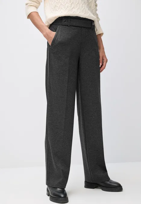 Straight Leg Melange Hose Black
