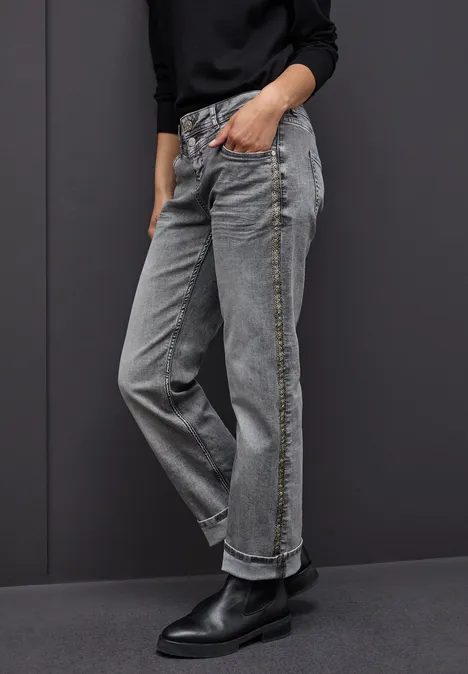 Straight Leg Jeans Ligth Grey washed
