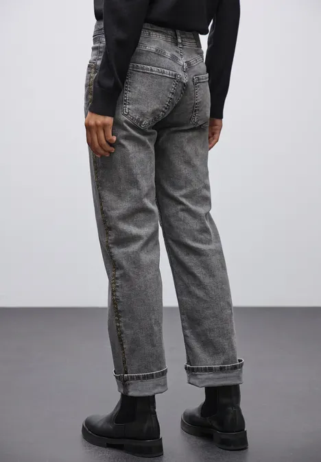 Straight Leg Jeans Ligth Grey washed