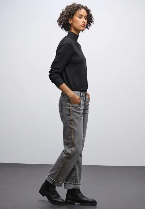 Straight Leg Jeans Ligth Grey washed
