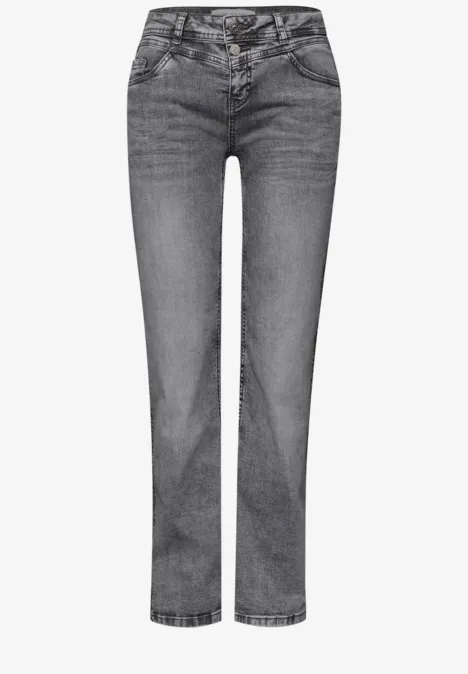 Straight Leg Jeans Ligth Grey washed