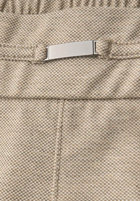 Melange Hose mit Detail sanded beige mel.