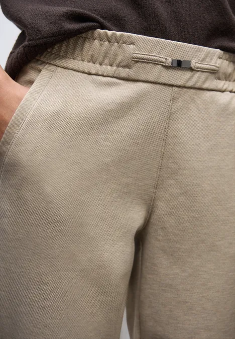 Melange Hose mit Detail sanded beige mel.