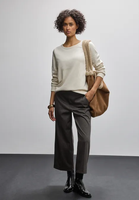 Culotte mit Fishbone Muster darkest brown