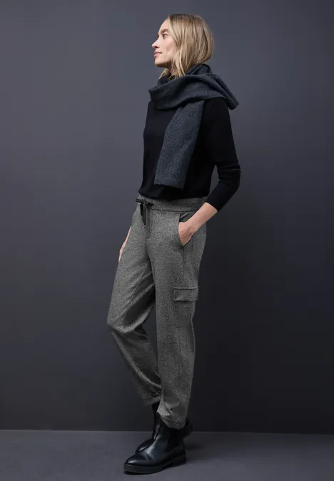 Cargo Melange Hose Black