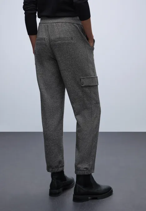 Cargo Melange Hose Black