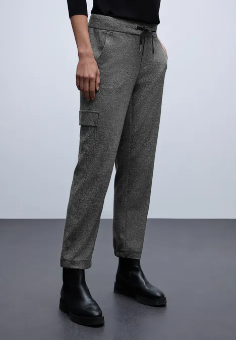Cargo Melange Hose Black