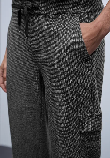 Cargo Melange Hose Black